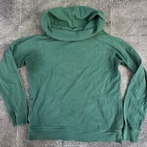 Women's Vintage Patagonia Teal Blue Funnel Neck Pullover Light Sweatshirt Sz M